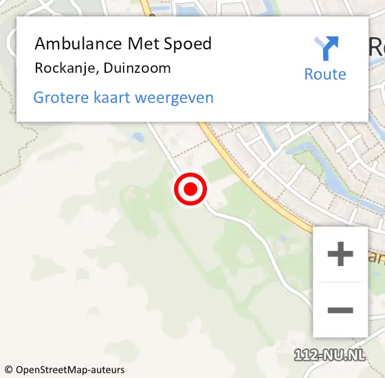 Locatie op kaart van de 112 melding: Ambulance Met Spoed Naar Rockanje, Duinzoom op 3 januari 2018 23:12