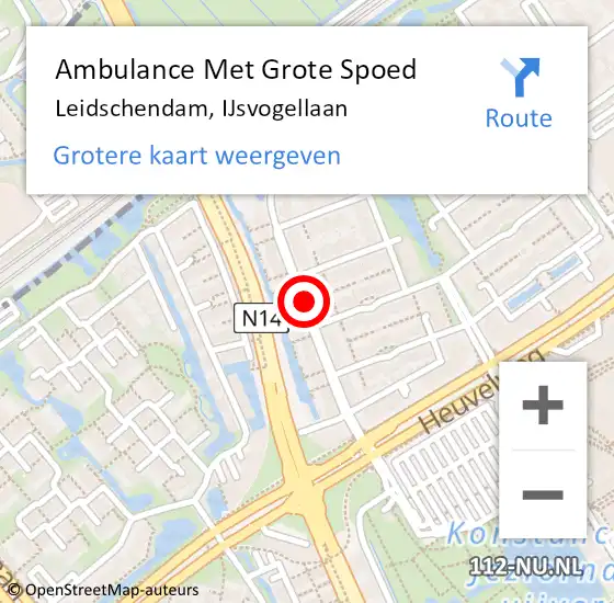 Locatie op kaart van de 112 melding: Ambulance Met Grote Spoed Naar Leidschendam, IJsvogellaan op 11 januari 2018 09:40