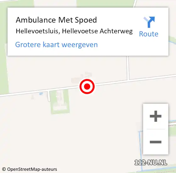 Locatie op kaart van de 112 melding: Ambulance Met Spoed Naar Hellevoetsluis, Hellevoetse Achterweg op 17 januari 2018 13:26