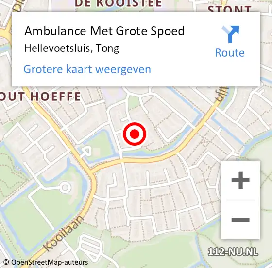 Locatie op kaart van de 112 melding: Ambulance Met Grote Spoed Naar Hellevoetsluis, Tong op 17 januari 2018 22:22