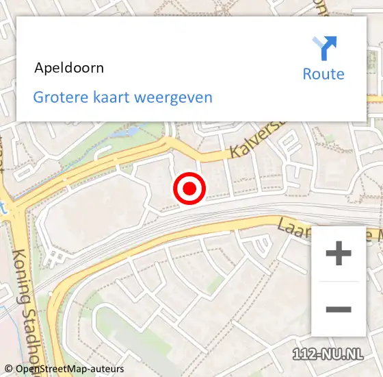 Locatie op kaart van de 112 melding:  Apeldoorn op 18 januari 2018 10:28