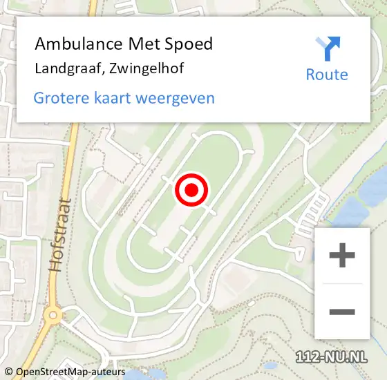 Locatie op kaart van de 112 melding: Ambulance Met Spoed Naar Landgraaf, Zwingelhof op 19 januari 2018 04:58