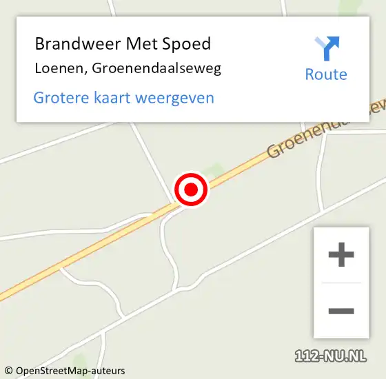 Locatie op kaart van de 112 melding: Brandweer Met Spoed Naar Loenen, Groenendaalseweg op 20 januari 2018 09:31