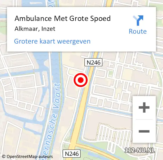 Locatie op kaart van de 112 melding: Ambulance Met Grote Spoed Naar Alkmaar, Inzet op 21 januari 2018 12:31