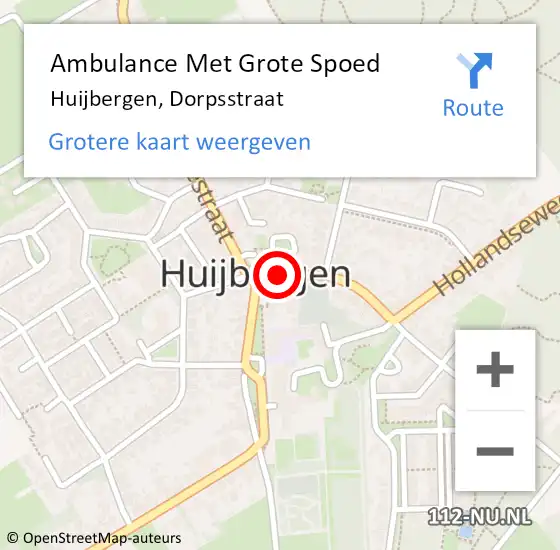 Locatie op kaart van de 112 melding: Ambulance Met Grote Spoed Naar Huijbergen, Dorpsstraat op 22 januari 2018 02:32