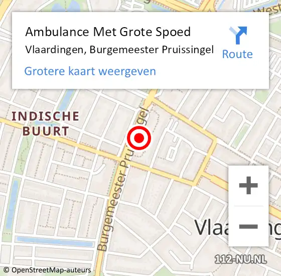 Locatie op kaart van de 112 melding: Ambulance Met Grote Spoed Naar Vlaardingen, Burgemeester Pruissingel op 23 januari 2018 18:09