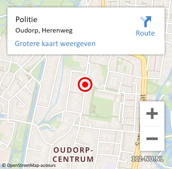 Locatie op kaart van de 112 melding: Politie Oudorp, Herenweg op 24 januari 2018 08:45