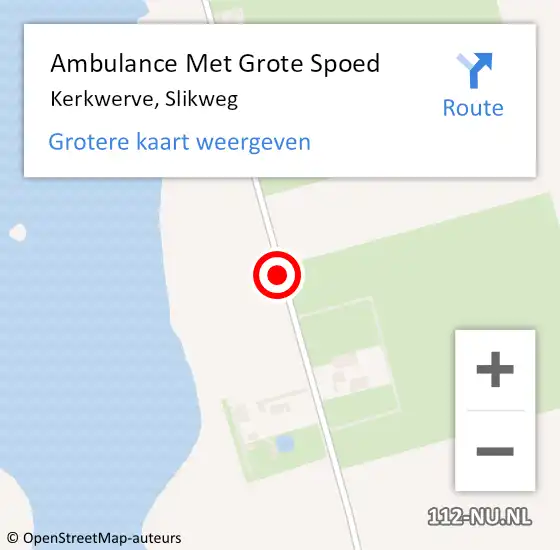 Locatie op kaart van de 112 melding: Ambulance Met Grote Spoed Naar Kerkwerve, Slikweg op 25 januari 2018 01:21
