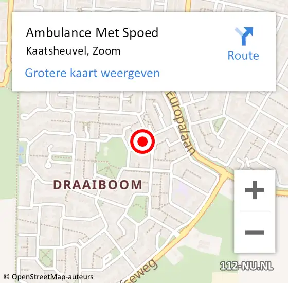 Locatie op kaart van de 112 melding: Ambulance Met Spoed Naar Kaatsheuvel, Zoom op 25 januari 2018 17:20
