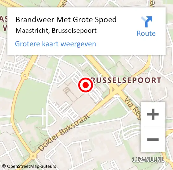 Locatie op kaart van de 112 melding: Brandweer Met Grote Spoed Naar Maastricht, Brusselsepoort op 25 januari 2018 18:33