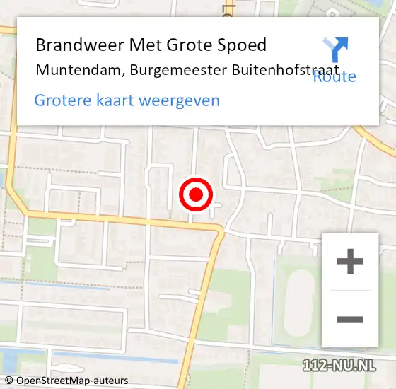Locatie op kaart van de 112 melding: Brandweer Met Grote Spoed Naar Muntendam, Burgemeester Buitenhofstraat op 26 januari 2018 02:32