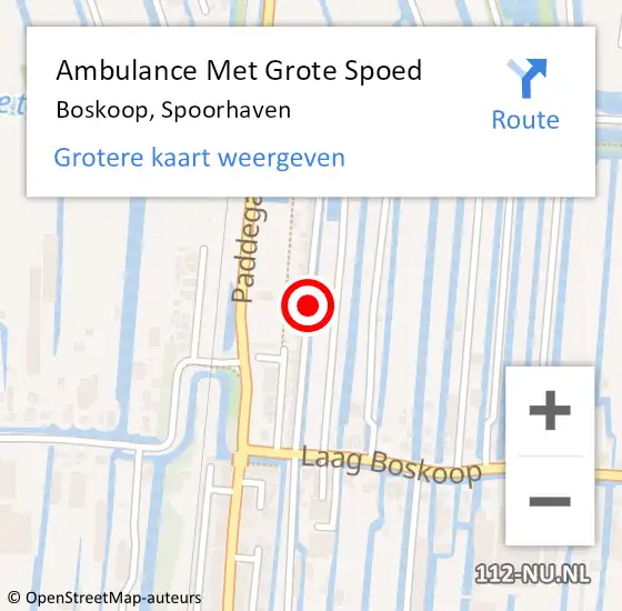 Locatie op kaart van de 112 melding: Ambulance Met Grote Spoed Naar Boskoop, Spoorhaven op 26 januari 2018 10:02