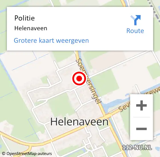 Locatie op kaart van de 112 melding: Politie Helenaveen op 26 januari 2018 14:33