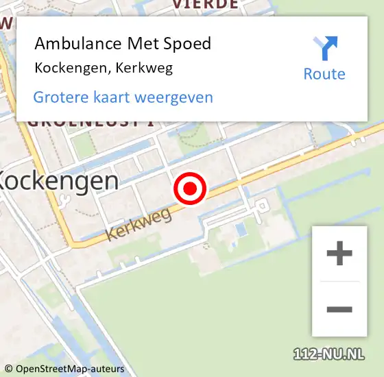 Locatie op kaart van de 112 melding: Ambulance Met Spoed Naar Kockengen, Kerkweg op 28 januari 2018 10:58
