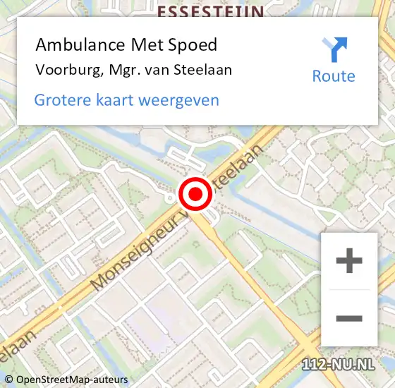 Locatie op kaart van de 112 melding: Ambulance Met Spoed Naar Voorburg, Mgr. van Steelaan op 29 januari 2018 17:26