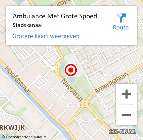 Locatie op kaart van de 112 melding: Ambulance Met Grote Spoed Naar Stadskanaal, Baardwijkstraat op 14 februari 2014 22:09