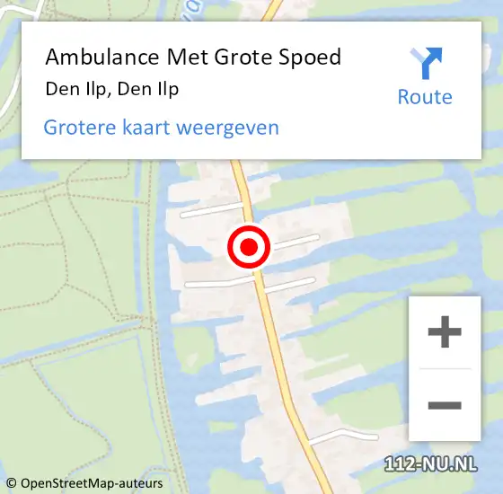 Locatie op kaart van de 112 melding: Ambulance Met Grote Spoed Naar Den Ilp, Den Ilp op 4 februari 2018 16:40