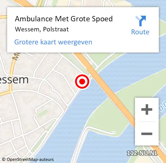 Locatie op kaart van de 112 melding: Ambulance Met Grote Spoed Naar Wessem, Polstraat op 4 februari 2018 23:24