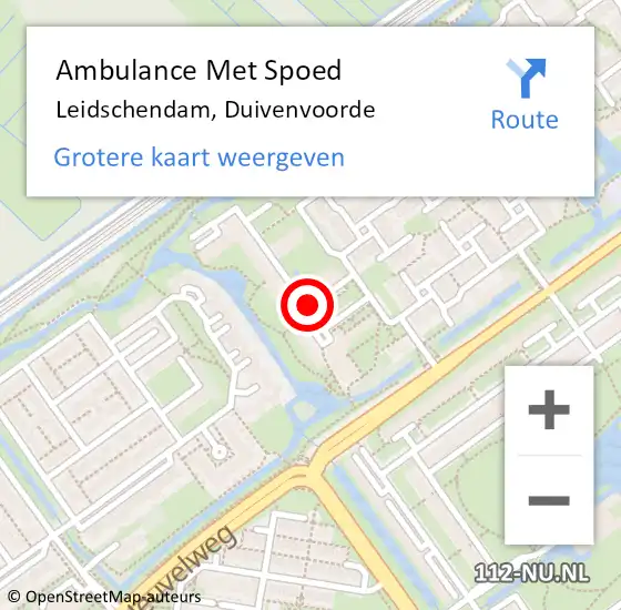Locatie op kaart van de 112 melding: Ambulance Met Spoed Naar Leidschendam, Duivenvoorde op 6 februari 2018 02:39