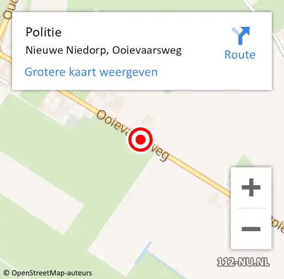 Locatie op kaart van de 112 melding: Politie Nieuwe Niedorp, Ooievaarsweg op 6 februari 2018 08:50