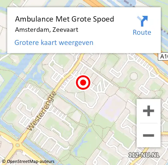 Locatie op kaart van de 112 melding: Ambulance Met Grote Spoed Naar Amsterdam, Zeevaart op 7 februari 2018 20:54