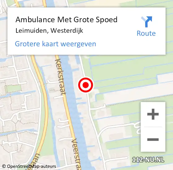 Locatie op kaart van de 112 melding: Ambulance Met Grote Spoed Naar Leimuiden, Westerdijk op 10 februari 2018 11:28