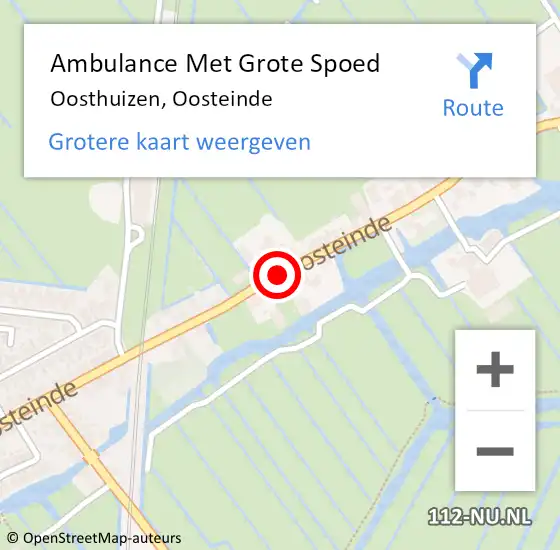 Locatie op kaart van de 112 melding: Ambulance Met Grote Spoed Naar Oosthuizen, Oosteinde op 10 februari 2018 20:56