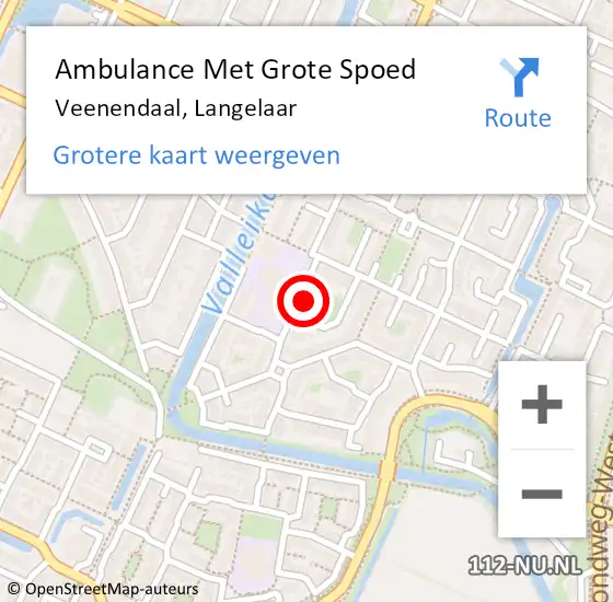 Locatie op kaart van de 112 melding: Ambulance Met Grote Spoed Naar Veenendaal, Langelaar op 17 februari 2018 08:36