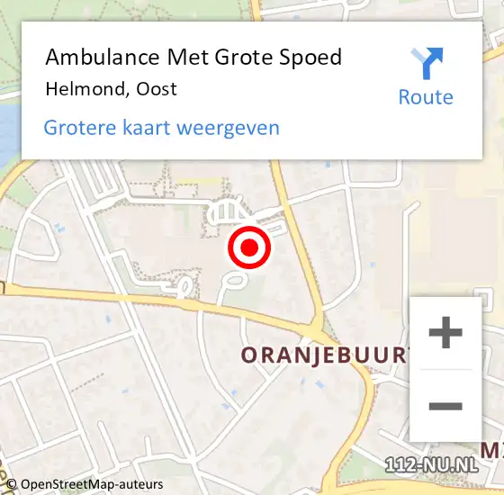 Locatie op kaart van de 112 melding: Ambulance Met Grote Spoed Naar Helmond, Wesselmanlaan op 22 februari 2018 10:48