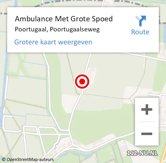 Locatie op kaart van de 112 melding: Ambulance Met Grote Spoed Naar Poortugaal, Poortugaalseweg op 24 februari 2018 18:49