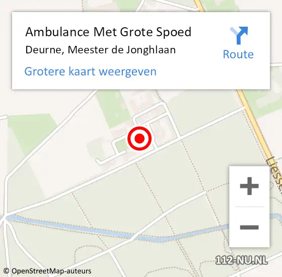 Locatie op kaart van de 112 melding: Ambulance Met Grote Spoed Naar Deurne, Meester de Jonghlaan op 24 februari 2018 19:23