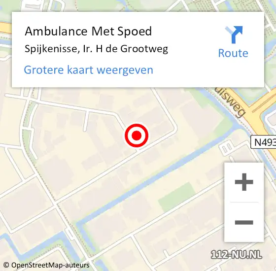 Locatie op kaart van de 112 melding: Ambulance Met Spoed Naar Spijkenisse, M Zeldenrst-Noordanusstr op 24 februari 2018 20:51