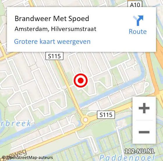 Locatie op kaart van de 112 melding: Brandweer Met Spoed Naar Amsterdam, Hilversumstraat op 25 februari 2018 00:35