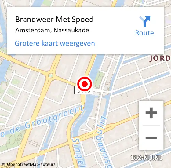 Locatie op kaart van de 112 melding: Brandweer Met Spoed Naar Amsterdam, Nassaukade op 28 februari 2018 02:43