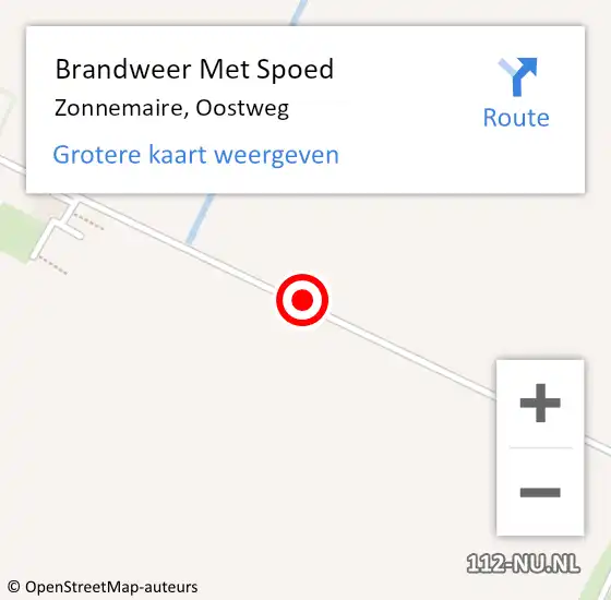 Locatie op kaart van de 112 melding: Brandweer Met Spoed Naar Zonnemaire, Oostweg op 2 maart 2018 06:45