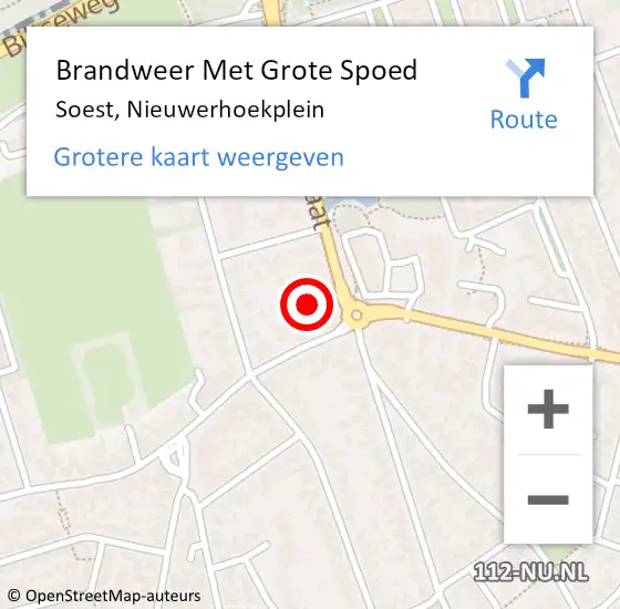 Locatie op kaart van de 112 melding: Brandweer Met Grote Spoed Naar Soest, Nieuwerhoekplein op 2 maart 2018 19:31