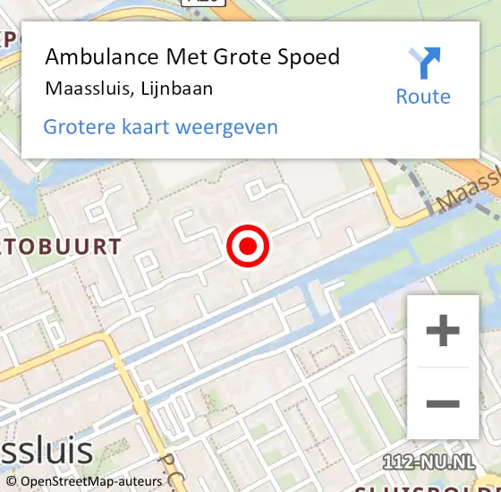 Locatie op kaart van de 112 melding: Ambulance Met Grote Spoed Naar Maassluis, Lijnbaan op 2 maart 2018 20:52