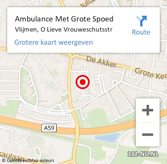Locatie op kaart van de 112 melding: Ambulance Met Grote Spoed Naar Vlijmen, O Lieve Vrouweschutsstr op 3 maart 2018 11:22