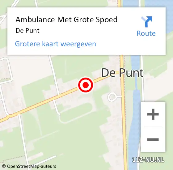 Locatie op kaart van de 112 melding: Ambulance Met Grote Spoed Naar De Punt op 17 februari 2014 23:27
