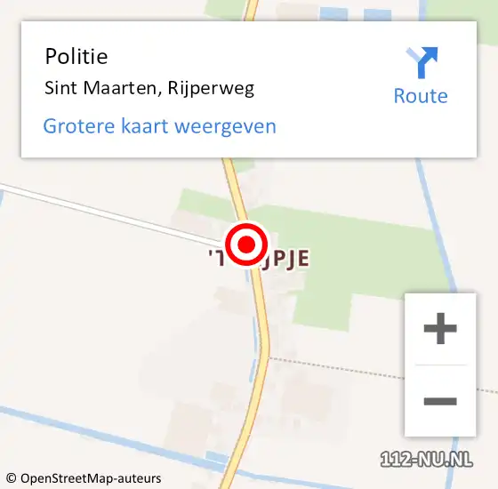 Locatie op kaart van de 112 melding: Politie Sint Maarten, Rijperweg op 5 maart 2018 11:25