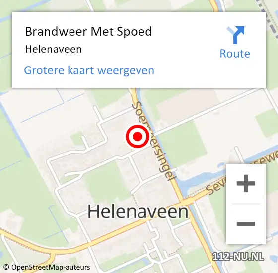 Locatie op kaart van de 112 melding: Brandweer Met Spoed Naar Helenaveen op 5 maart 2018 13:38