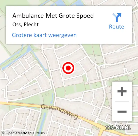 Locatie op kaart van de 112 melding: Ambulance Met Grote Spoed Naar Oss, Plecht op 5 maart 2018 23:57