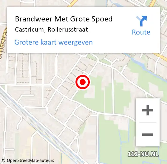 Locatie op kaart van de 112 melding: Brandweer Met Grote Spoed Naar Castricum, Rollerusstraat op 6 maart 2018 17:58