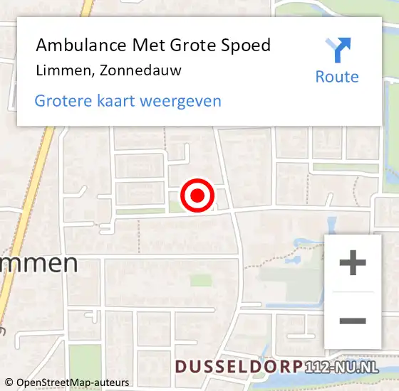 Locatie op kaart van de 112 melding: Ambulance Met Grote Spoed Naar Limmen, Zonnedauw op 8 maart 2018 14:18