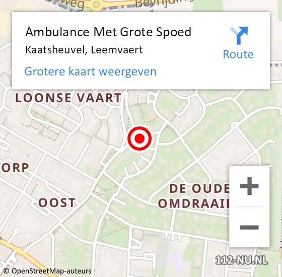 Locatie op kaart van de 112 melding: Ambulance Met Grote Spoed Naar Kaatsheuvel, Leemvaert op 9 maart 2018 18:23