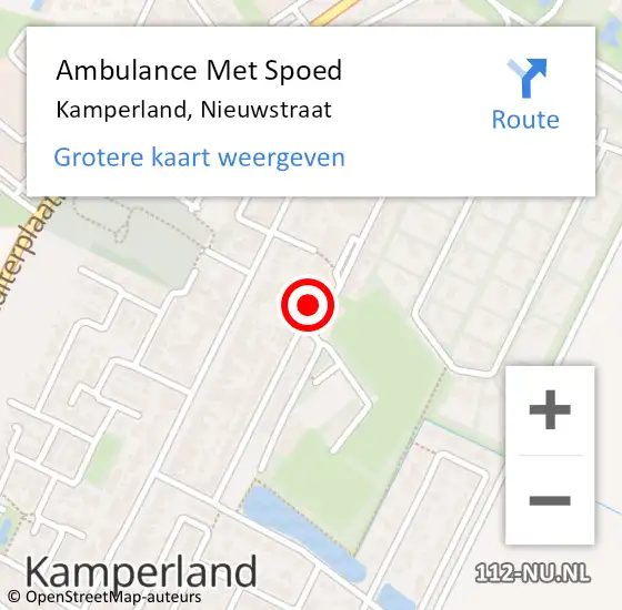 Locatie op kaart van de 112 melding: Ambulance Met Spoed Naar Kamperland, Nieuwstraat op 10 maart 2018 19:48
