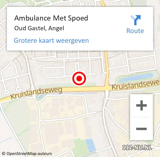 Locatie op kaart van de 112 melding: Ambulance Met Spoed Naar Oud Gastel, Angel op 11 maart 2018 21:54