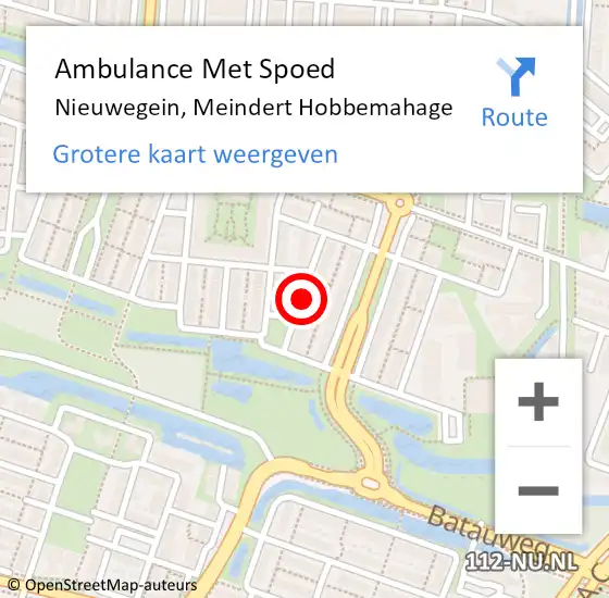 Locatie op kaart van de 112 melding: Ambulance Met Spoed Naar Nieuwegein, Meindert Hobbemahage op 13 maart 2018 08:52