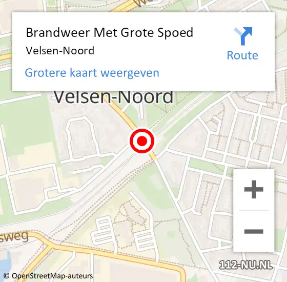 Locatie op kaart van de 112 melding: Brandweer Met Grote Spoed Naar Velsen-Noord op 14 maart 2018 06:38