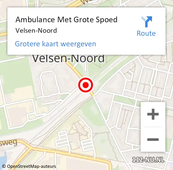 Locatie op kaart van de 112 melding: Ambulance Met Grote Spoed Naar Velsen-Noord op 16 maart 2018 08:56